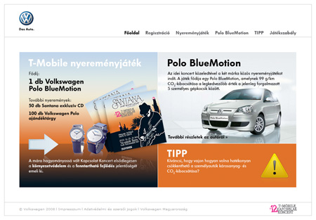 Volkswagen / Kapcsolat 2008 microsite